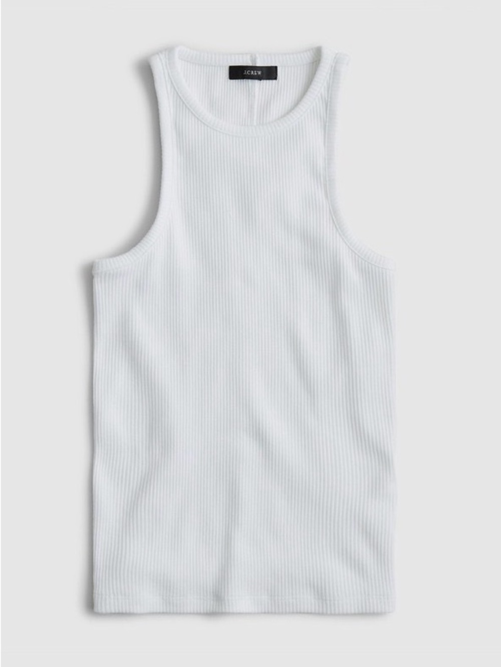 J.Crew Neon Lime Vintage Ribbed Sleeveless High Neck Tank Top - Picture 6 of 7